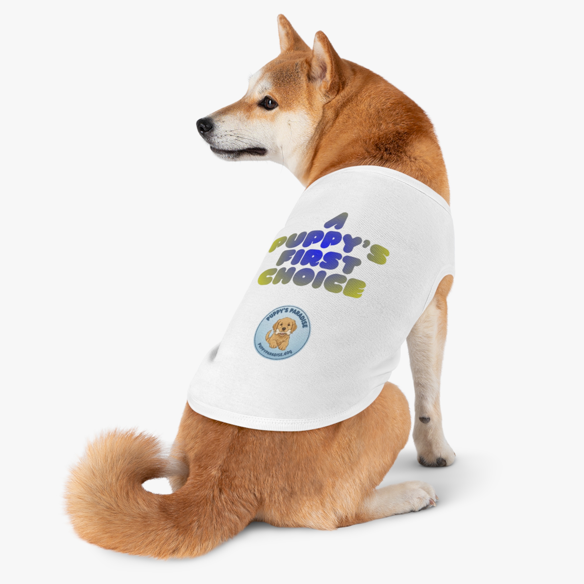 A Puppy's First Choice Pet Tank Top — Cute Puppy Logo Dog Shirt - Image 8